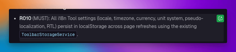 Adding inline review comments on a specification file
