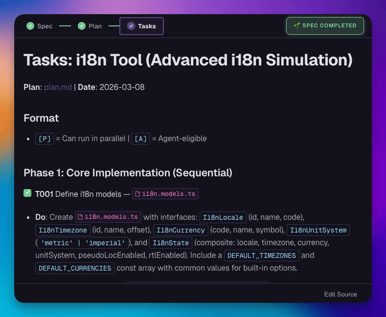 Workflow Editor showing the Done phase with all progress circles filled
